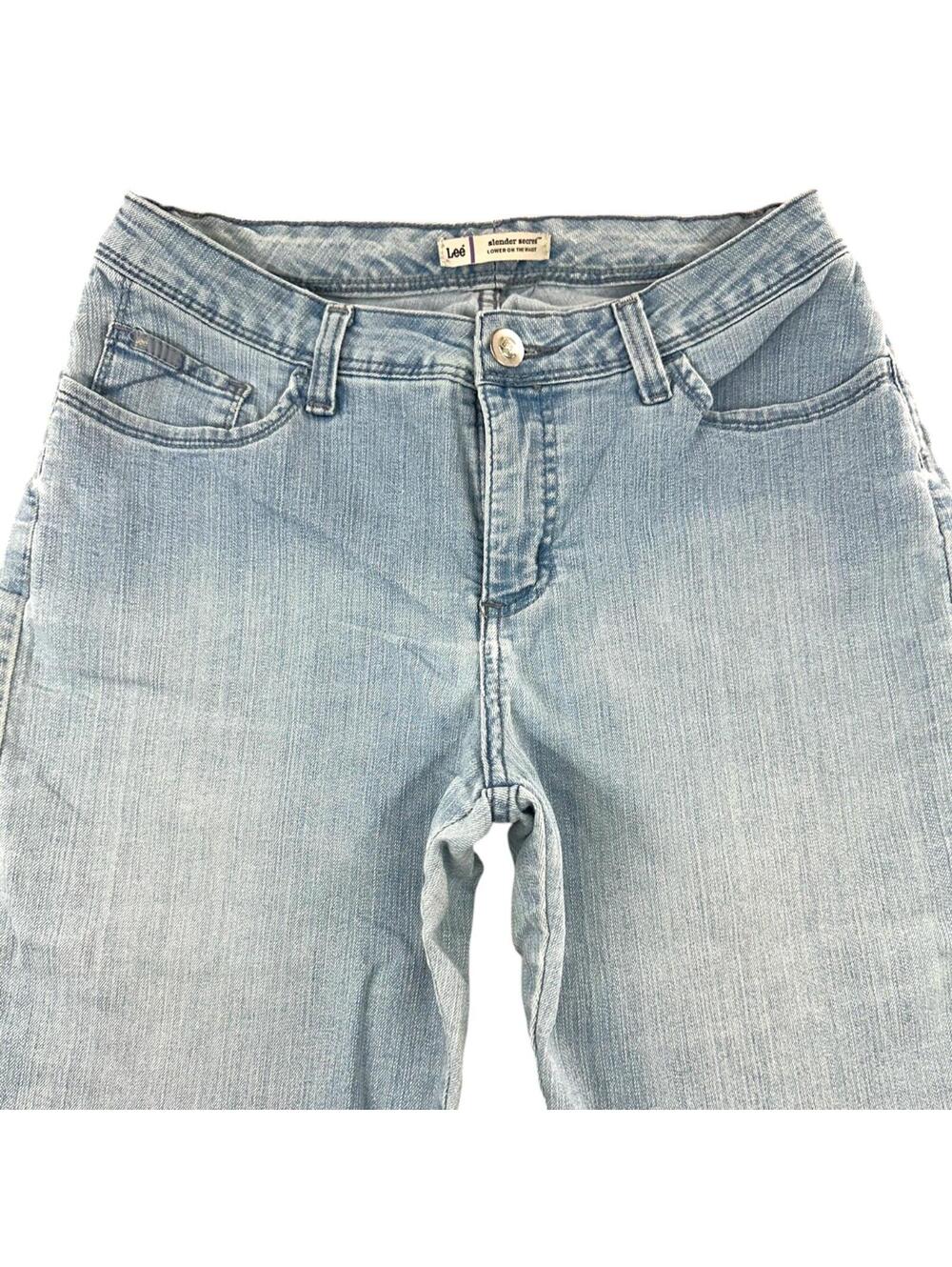 Lee Slender Secret Rhinestone Wave Mid Rise Capri Jeans - Picture 4 of 8